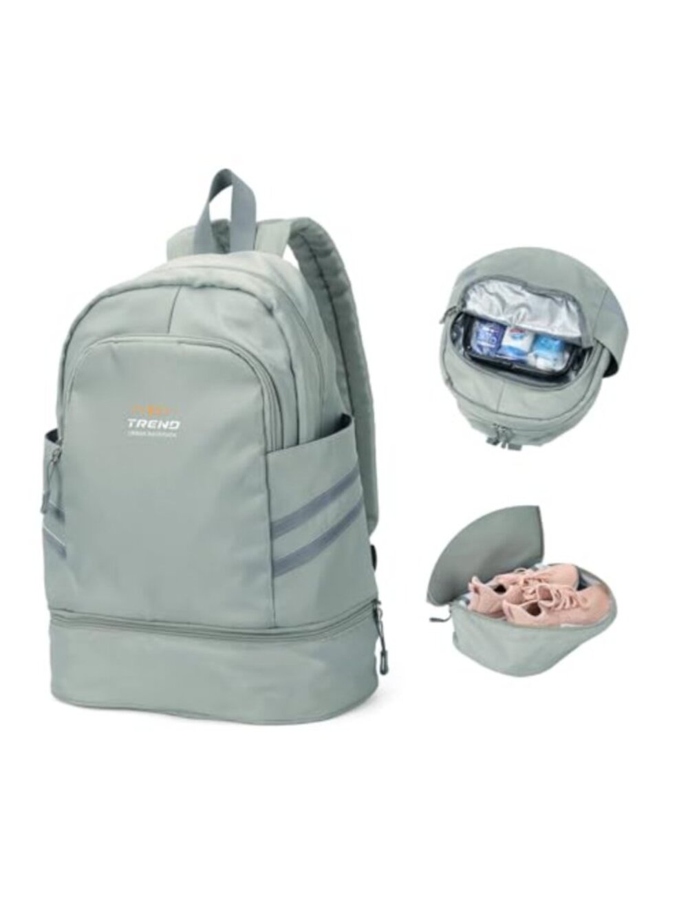SZLX Waterproof Gym Backpack with Shoes Compartment & Wet Pocket, Foldable